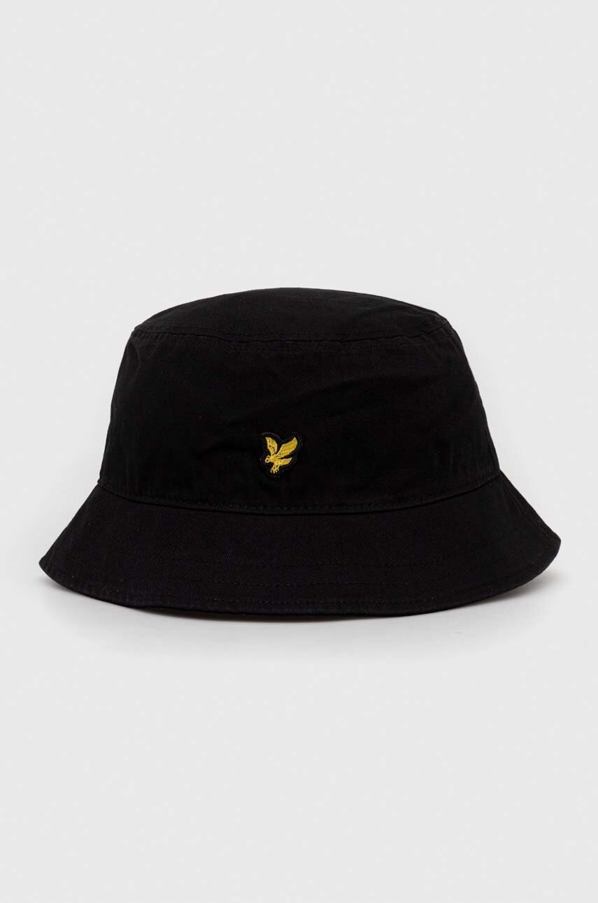 

Памучна капела Lyle & Scott в черно, Черен
