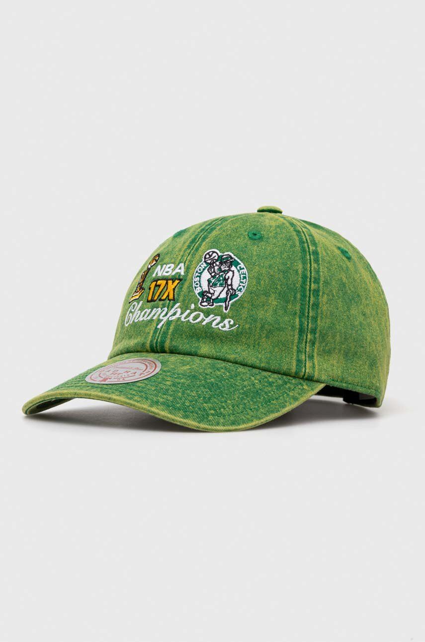 Mitchell&ness Sapca De Baseball Din Bumbac Boston Celtics Culoarea Verde, Cu Imprimeu
