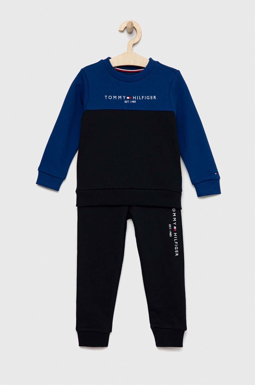 

Дитячий бавовняний спортивний костюм Tommy Hilfiger колір синій