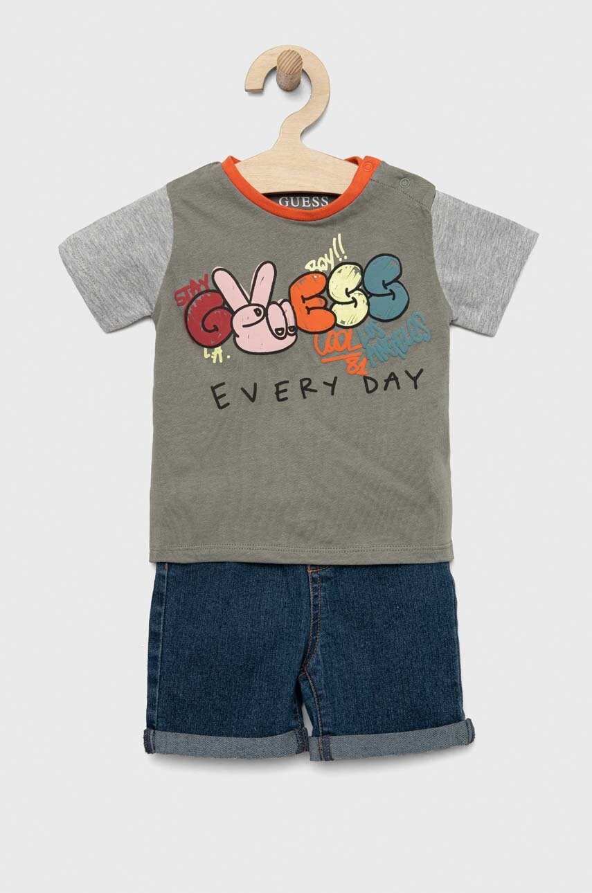 

Комплект за бебета Guess в зелено, Зелен
