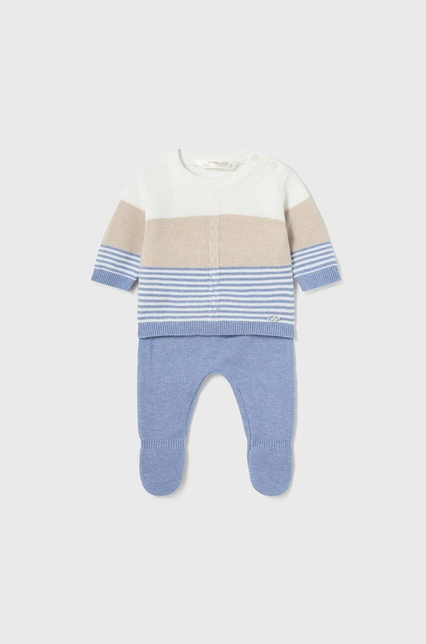 

Бебешки памучен комплект Mayoral Newborn в синьо, Син