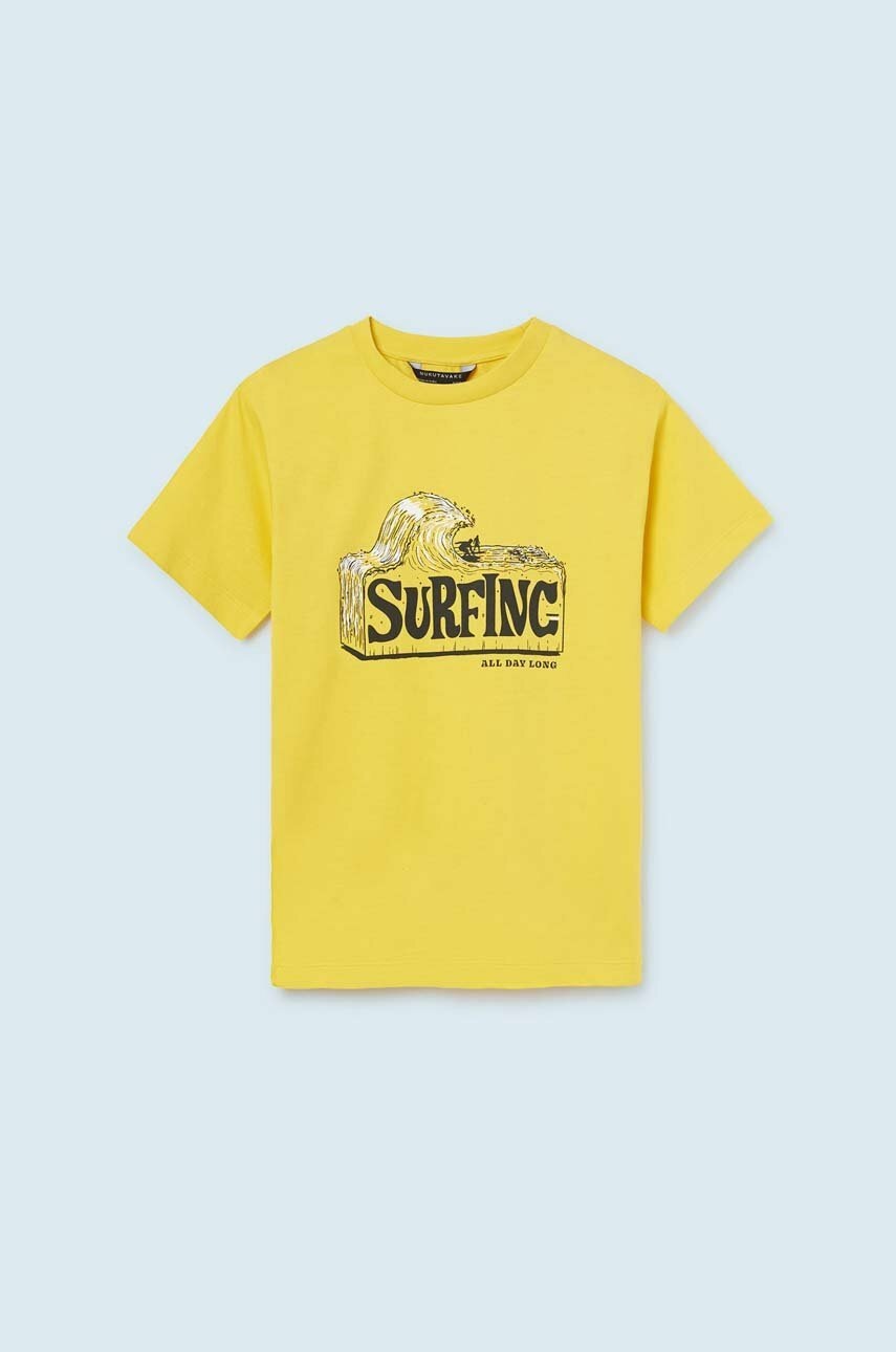 Дитячий бавовняний комплект Mayoral колір жовтий Дитячий бавовняний комплект Mayoral колір жовтий