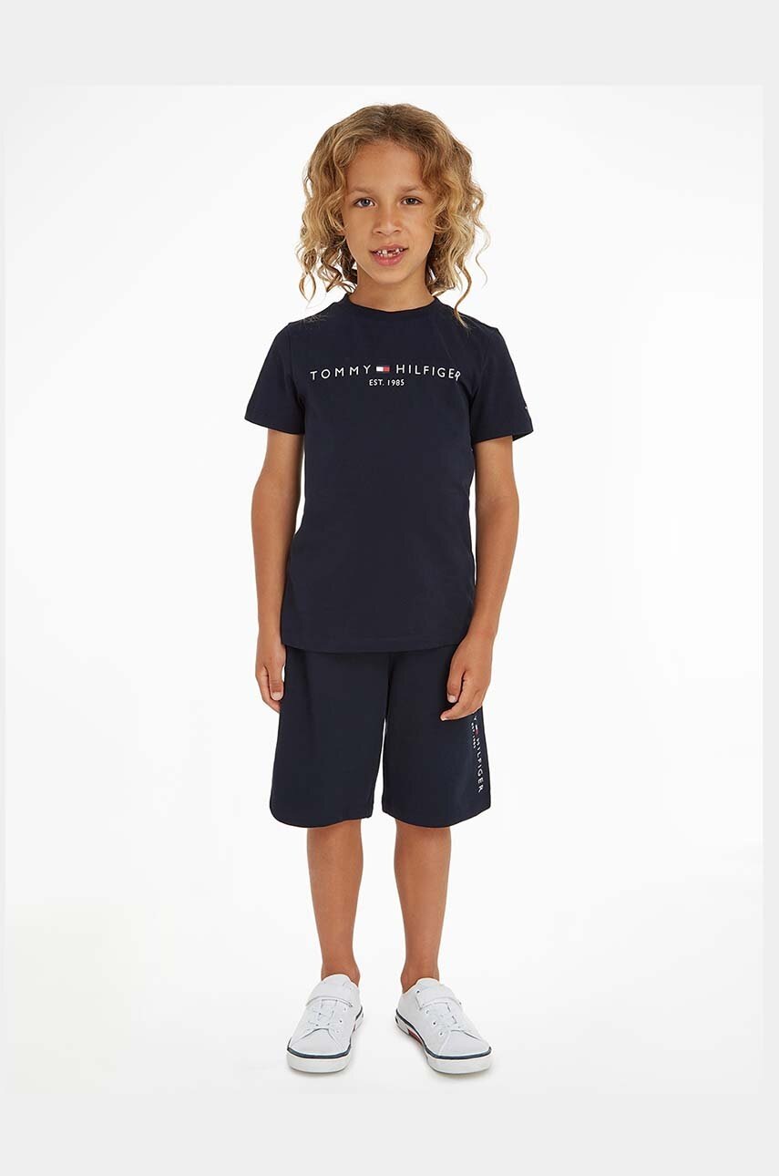 

Детски памучен комплект Tommy Hilfiger в тъмносиньо, Тъмносин