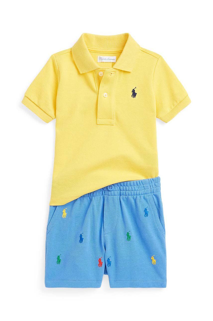 

Комплект за бебета Polo Ralph Lauren в жълто, Жълт