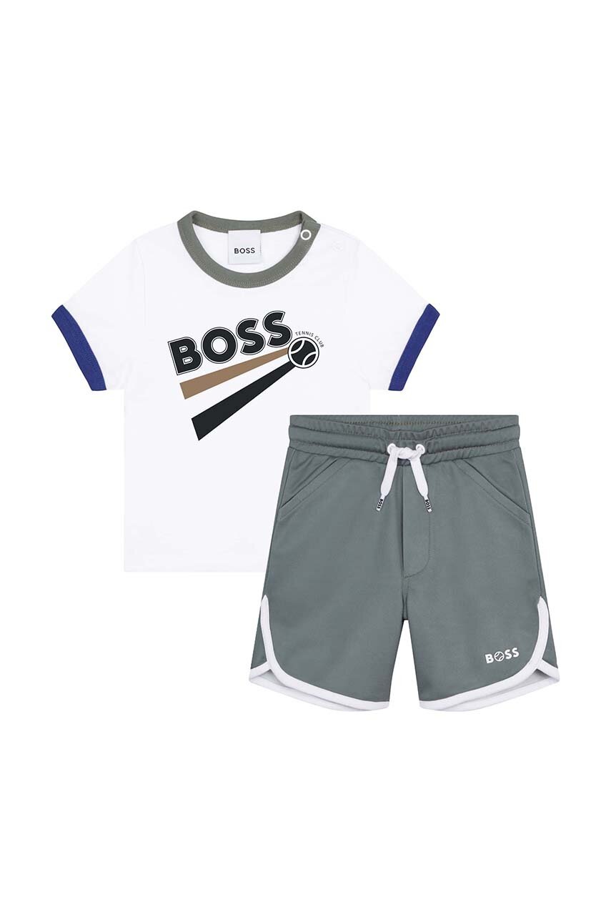 

Детский хлопковый комплект BOSS цвет белый