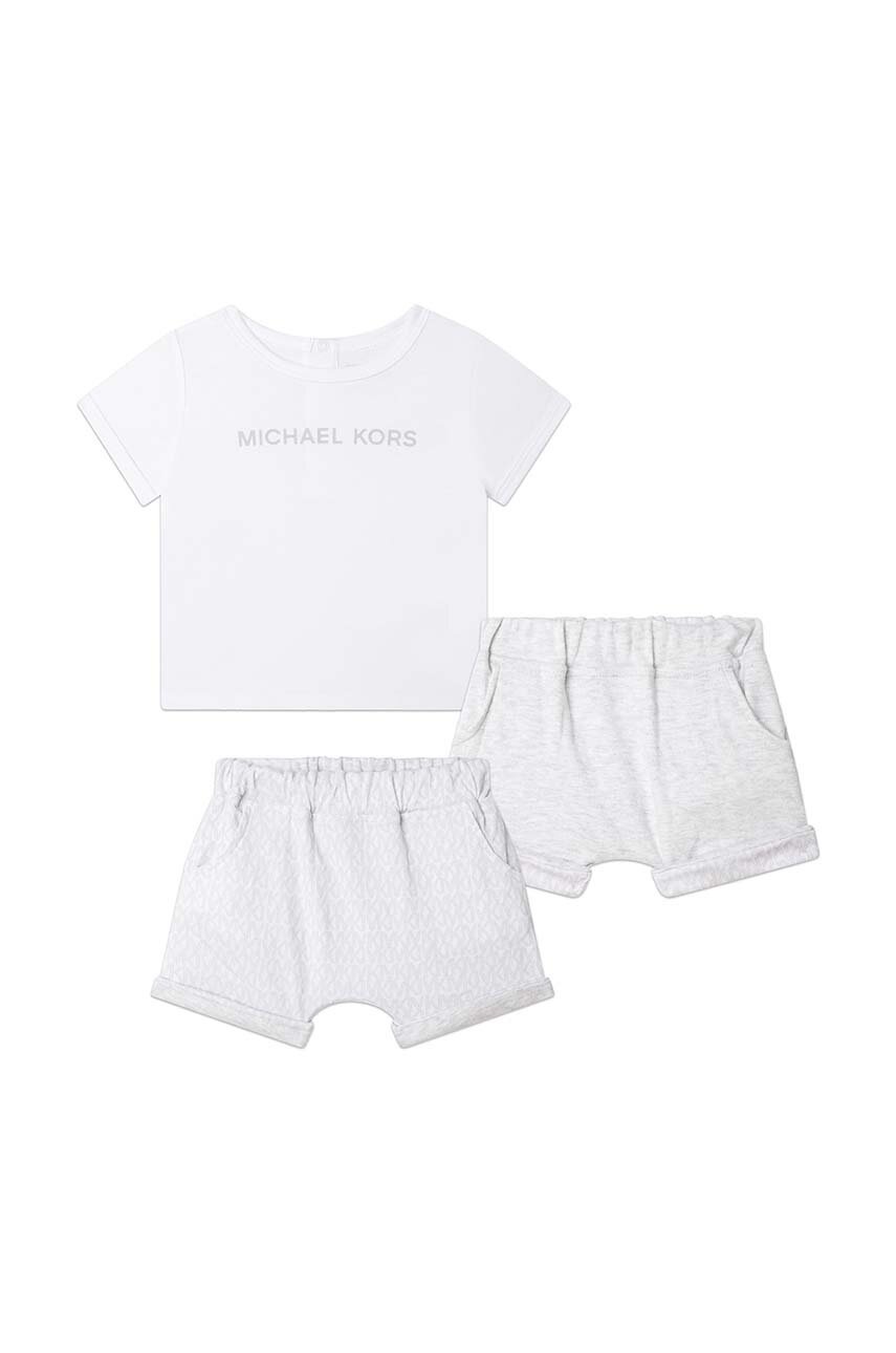 Детский хлопковый комплект Michael Kors цвет серый Детский хлопковый комплект Michael Kors цвет серый