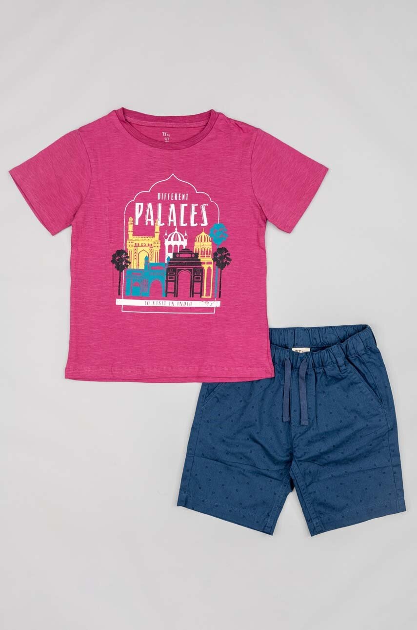 Дитячий бавовняний комплект zippy колір синій