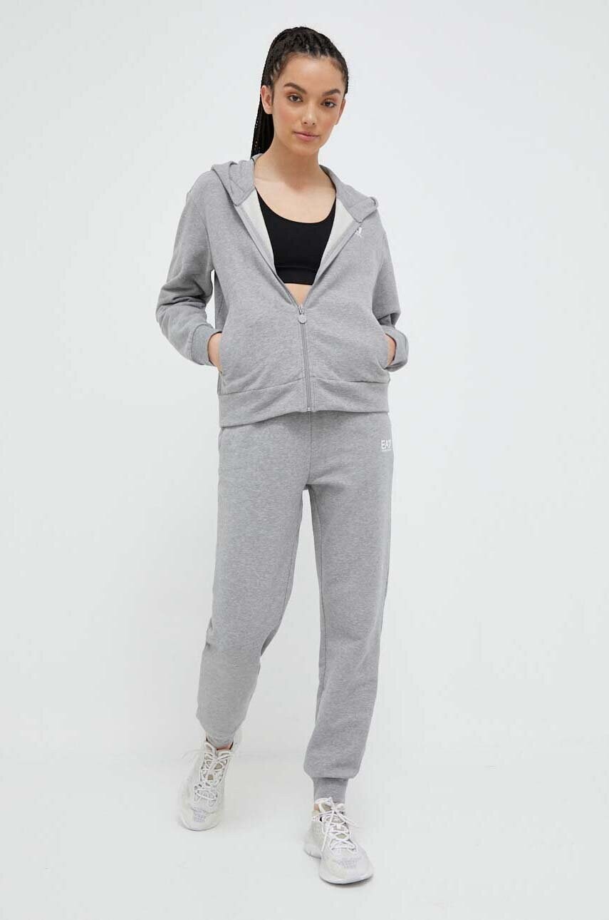 

Анцуг EA7 Emporio Armani дамски в сиво, Сив