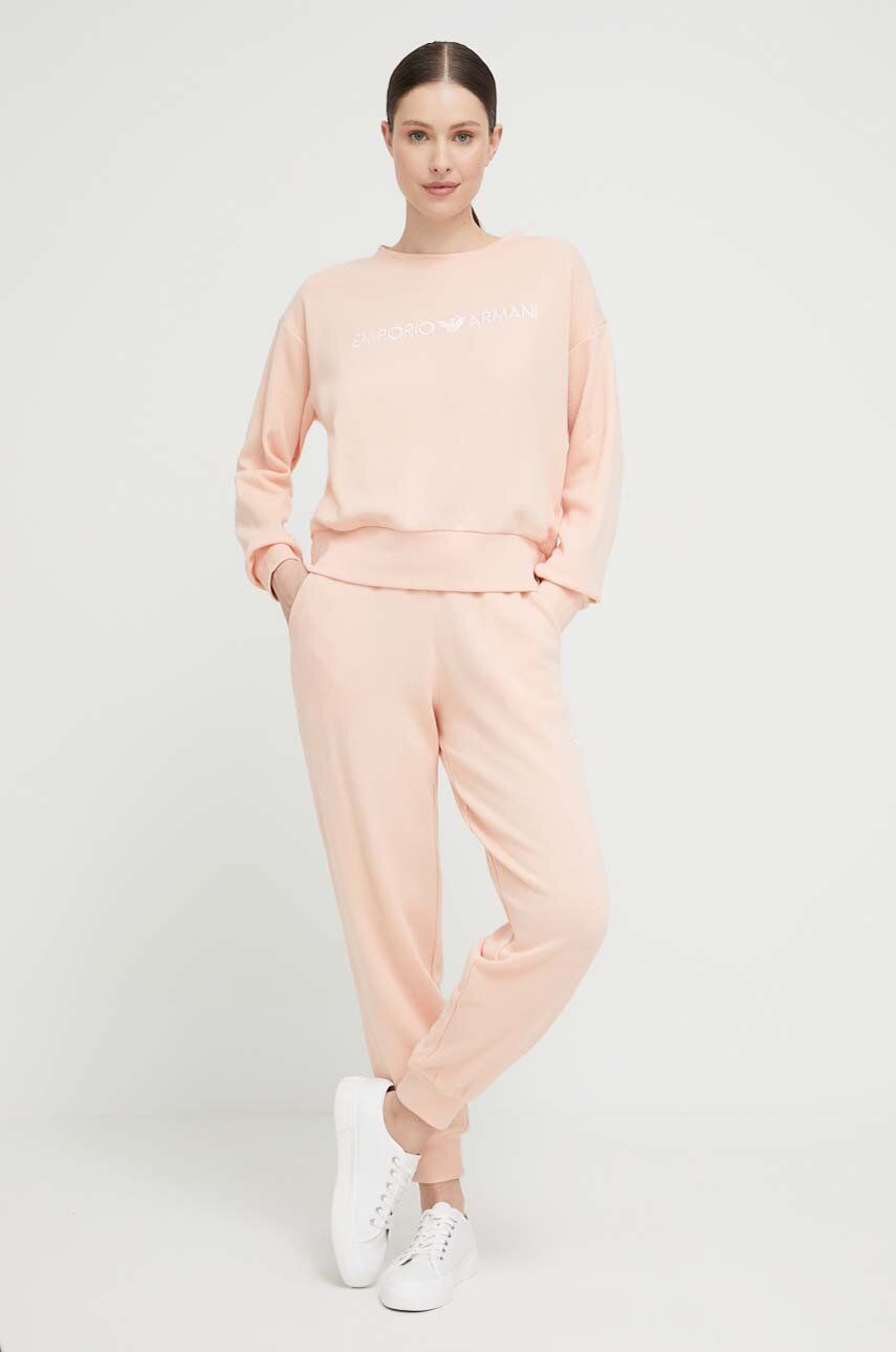 Emporio Armani Underwear trening femei, culoarea roz answear.ro