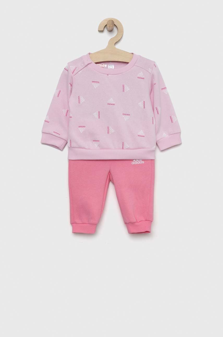 

Дитячий спортивний костюм adidas I BLUV FL колір рожевий