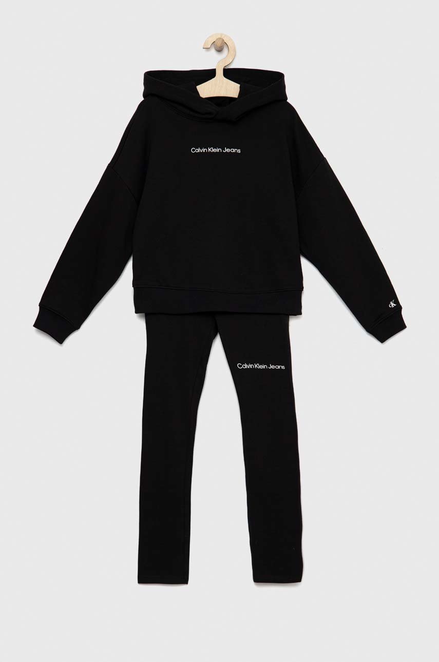 

Детски комплект Calvin Klein Jeans в черно, Черен