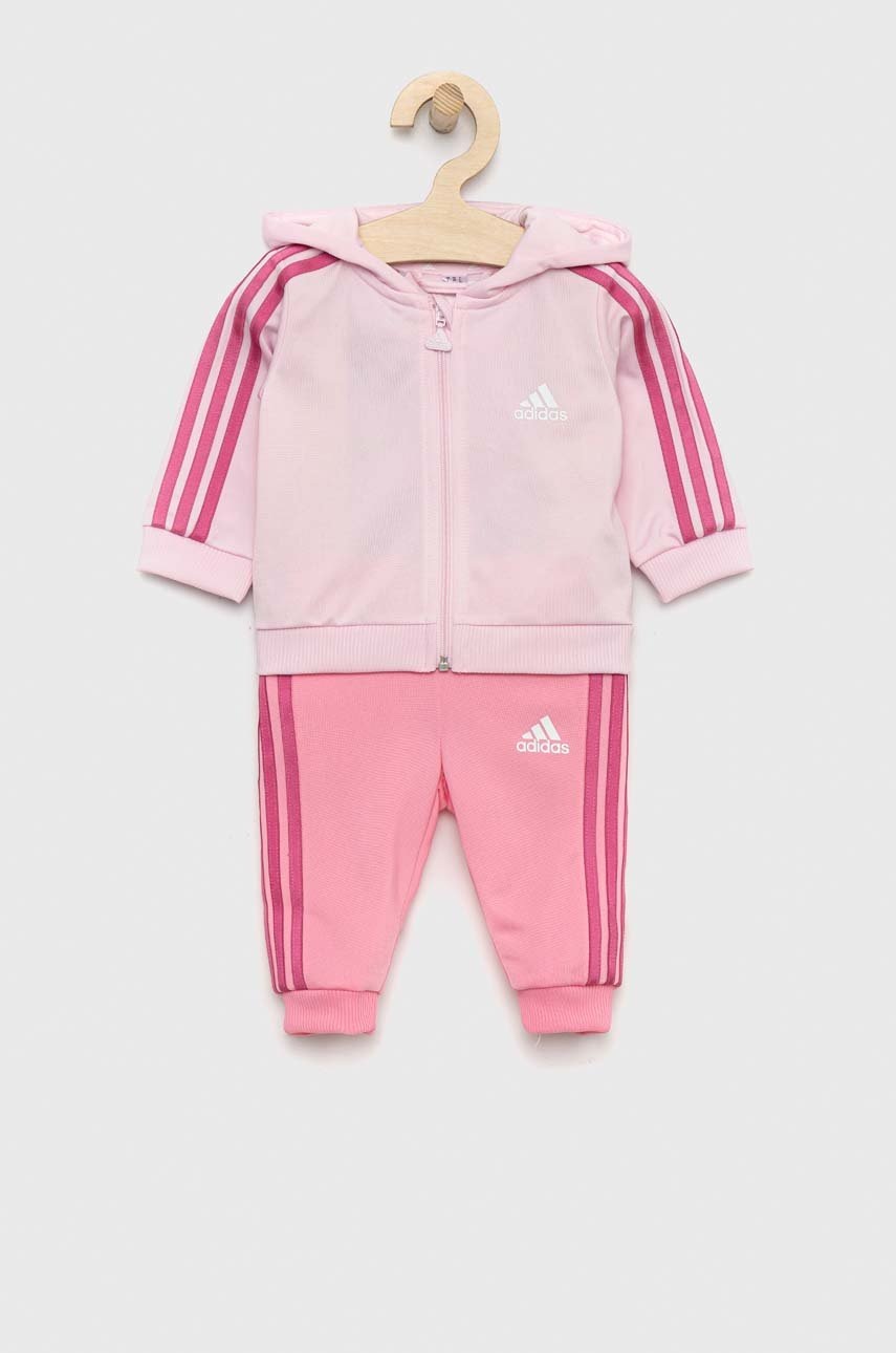 

Детски анцуг adidas I 3S SHINY в розово, Розов