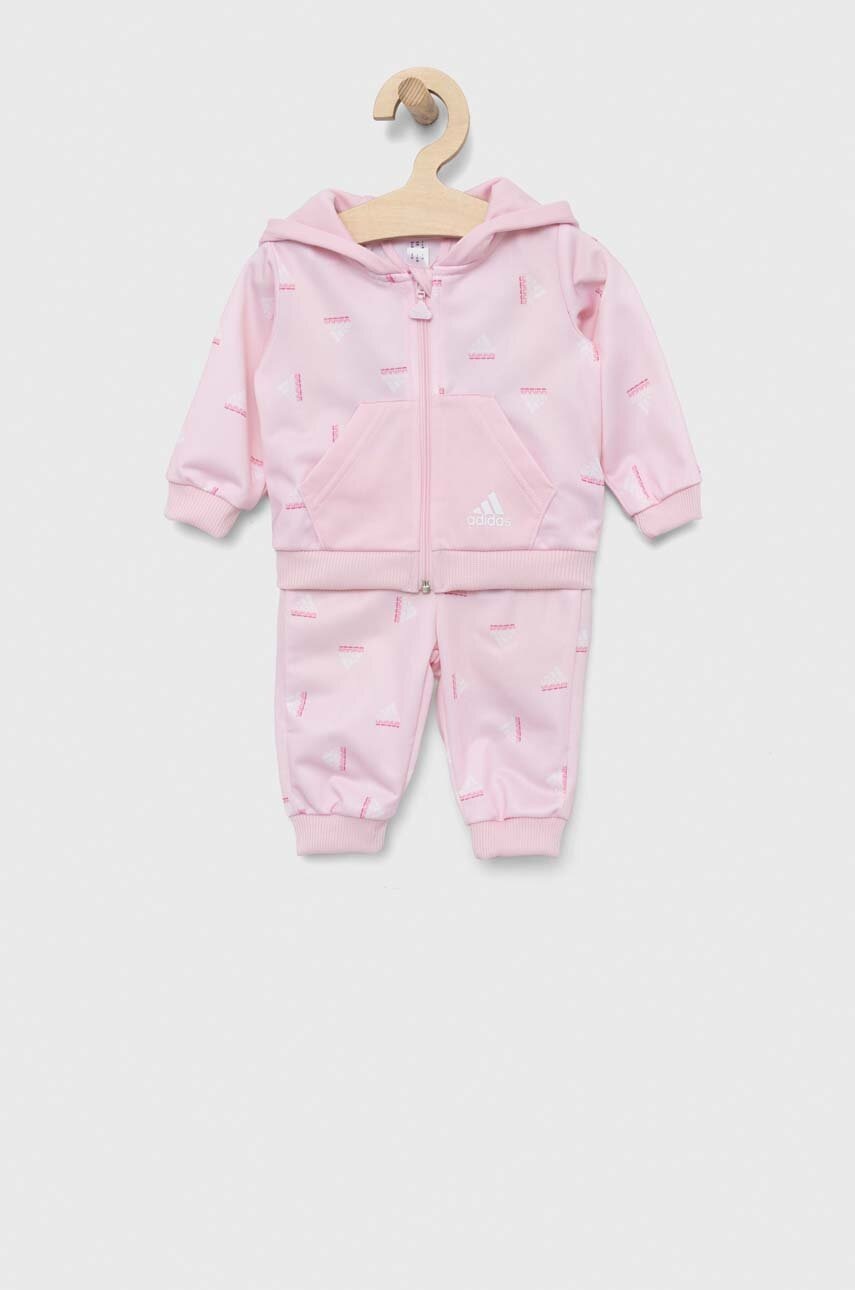 

Дитячий спортивний костюм adidas I BLUV SHINY колір рожевий