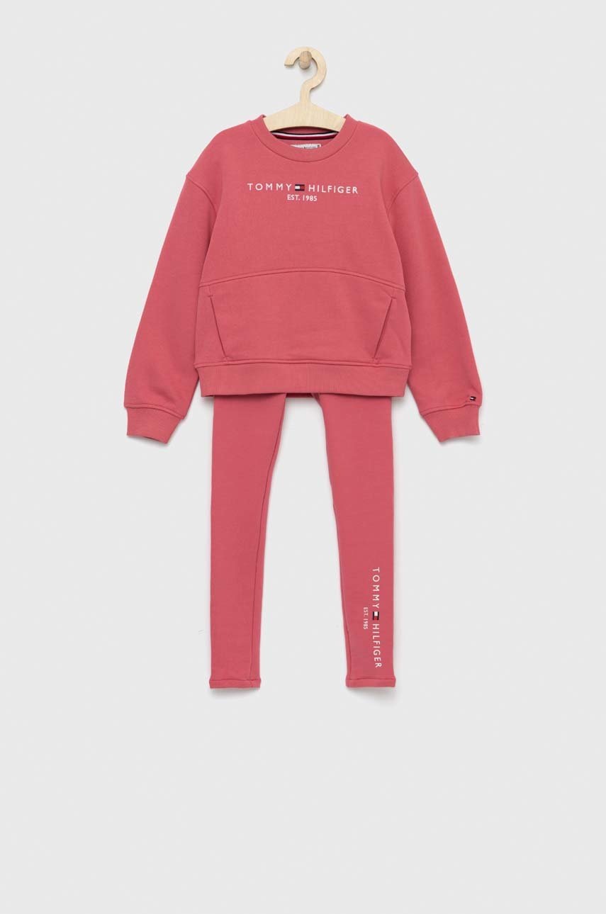 

Детский спортивный костюм Tommy Hilfiger цвет розовый