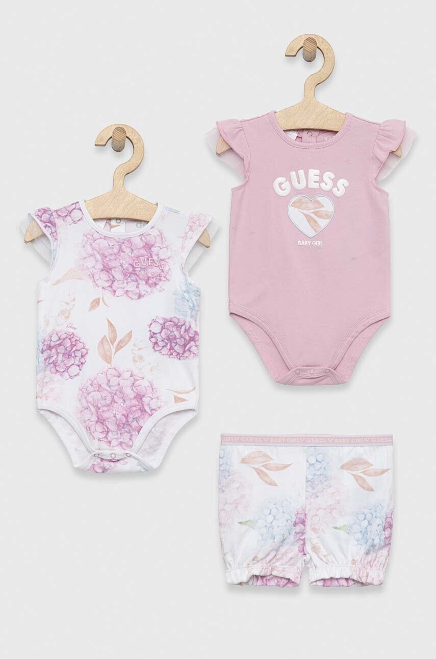 

Комплект для немовлят Guess колір рожевий