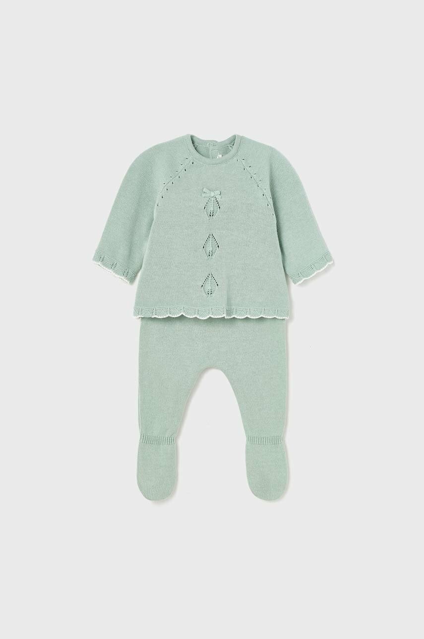 

Бебешки памучен комплект Mayoral Newborn в зелено, Зелен