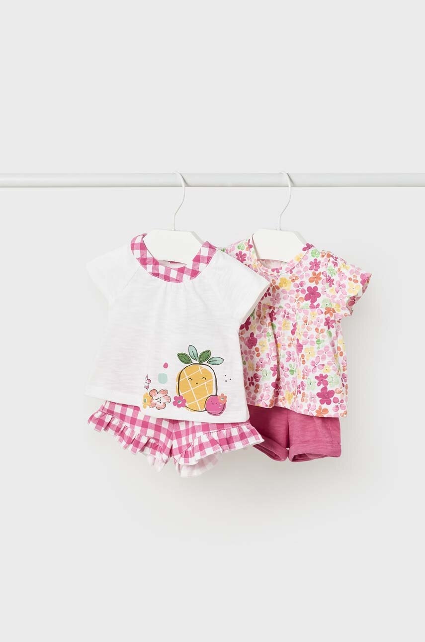 Levně Kojenecká sada Mayoral Newborn 2-pack růžová barva