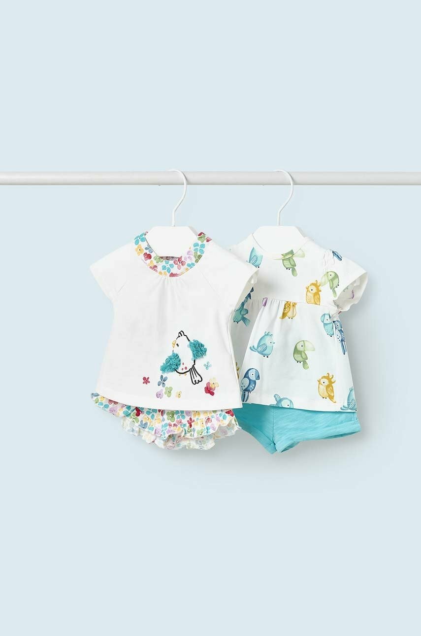 Mayoral Newborn compleu bebe 2-pack culoarea turcoaz