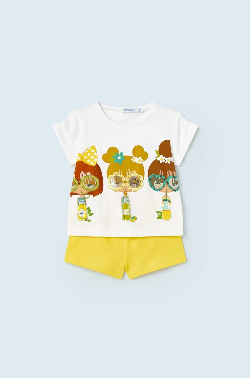Комплект для немовлят Mayoral колір жовтий Комплект для немовлят Mayoral колір жовтий