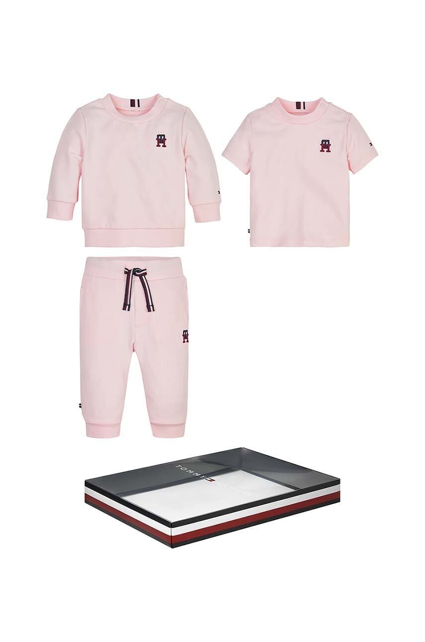 

Комплект для младенцев Tommy Hilfiger цвет розовый