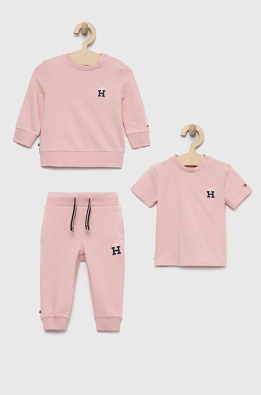 Комплект для младенцев Tommy Hilfiger цвет розовый