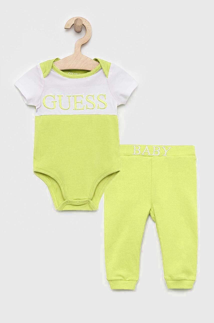 

Комплект за бебета Guess в зелено, Зелен