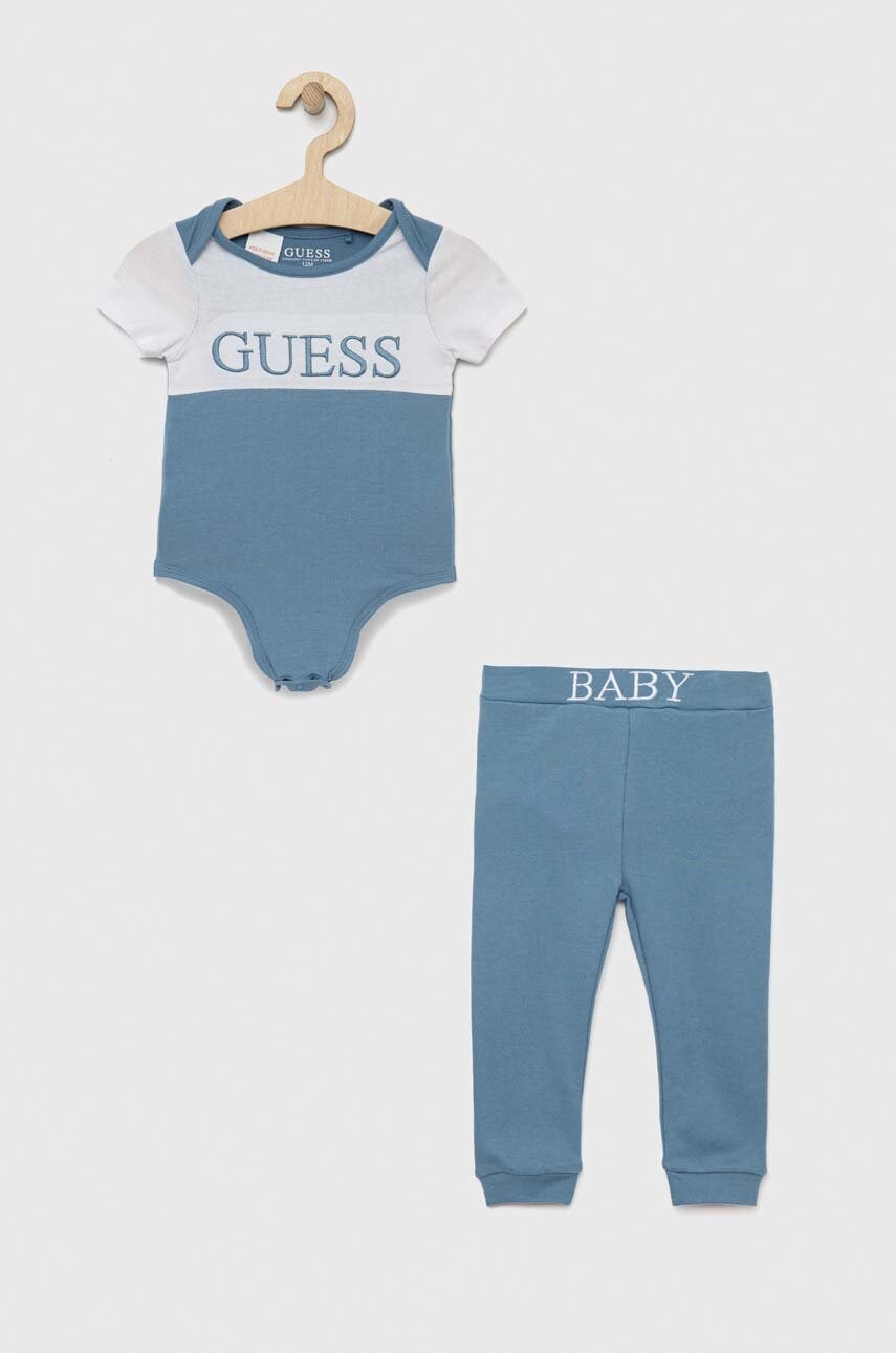 

Комплект за бебета Guess в синьо, Син