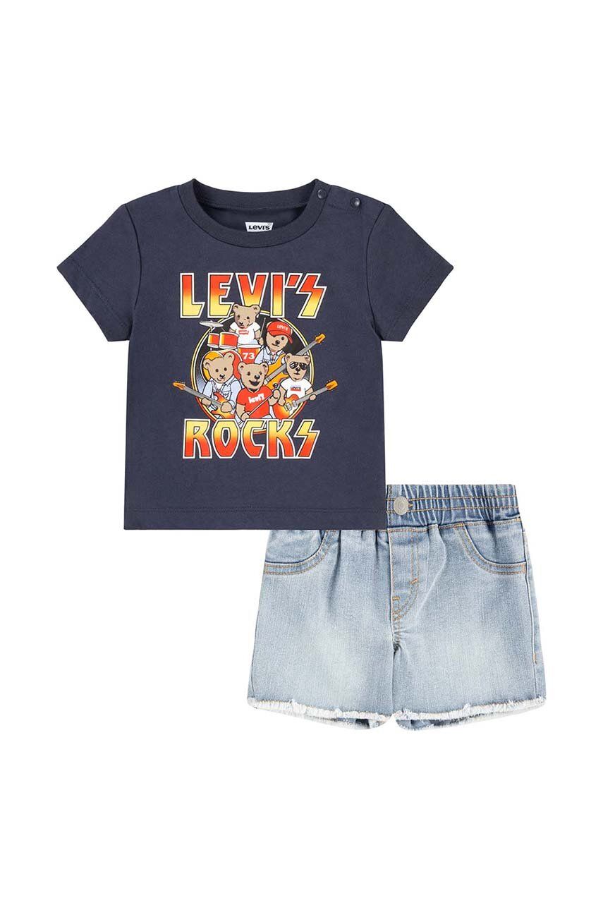 Levně Kojenecká sada Levi's černá barva