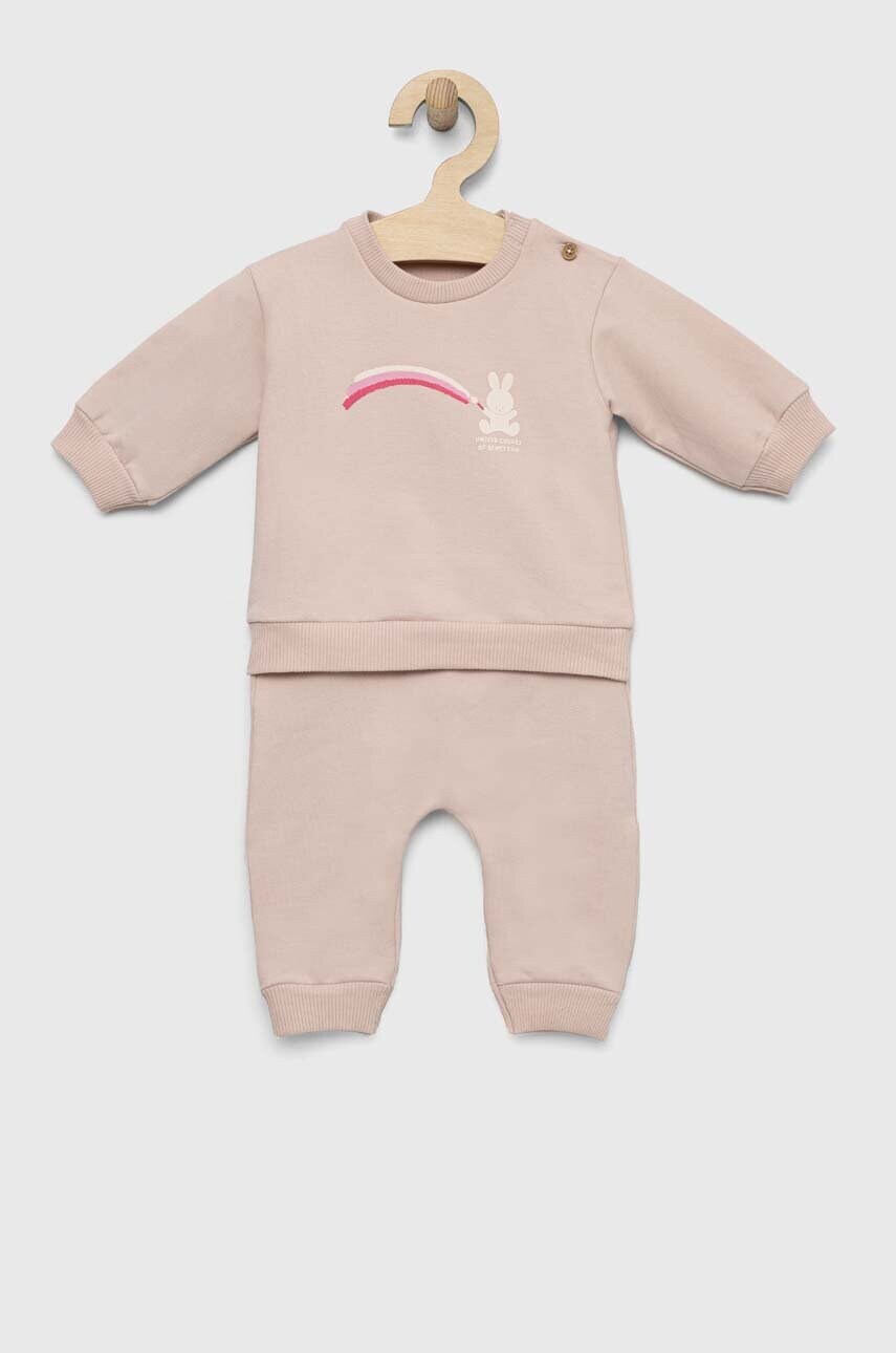 

Спортивный костюм для младенцев United Colors of Benetton цвет бежевый