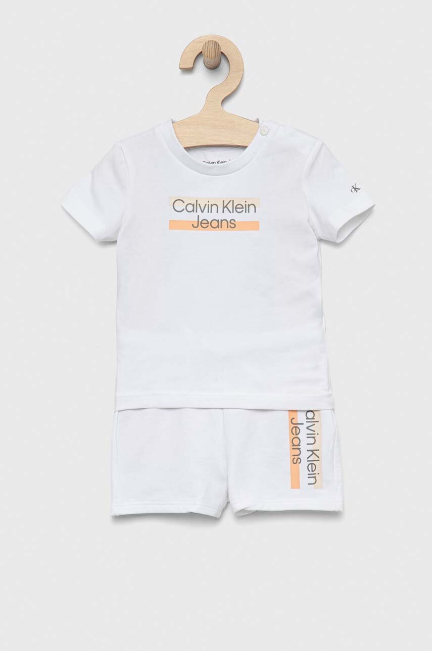 

Детски комплект Calvin Klein Jeans в бяло, Бял