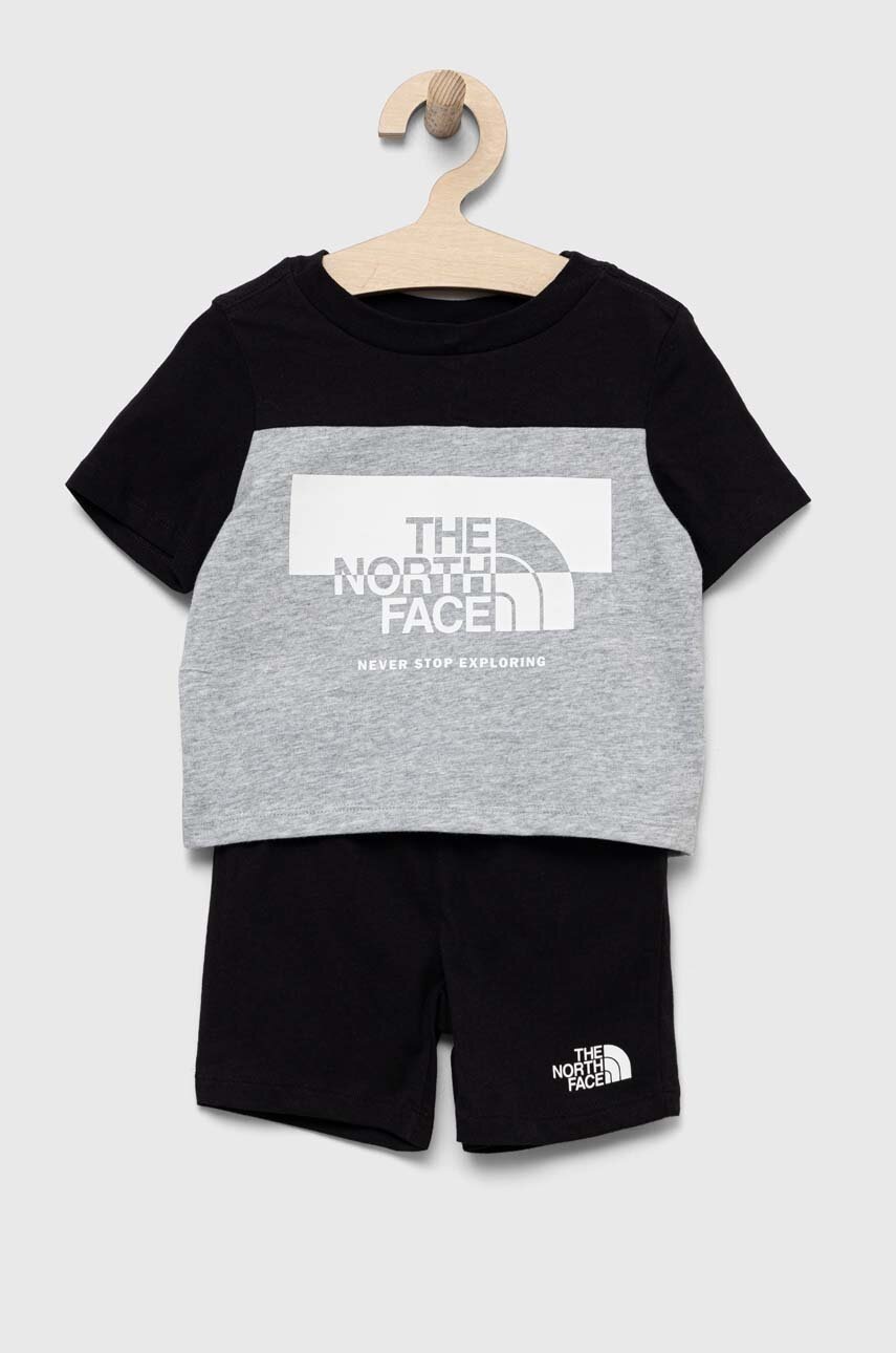 The North Face compleu copii culoarea gri