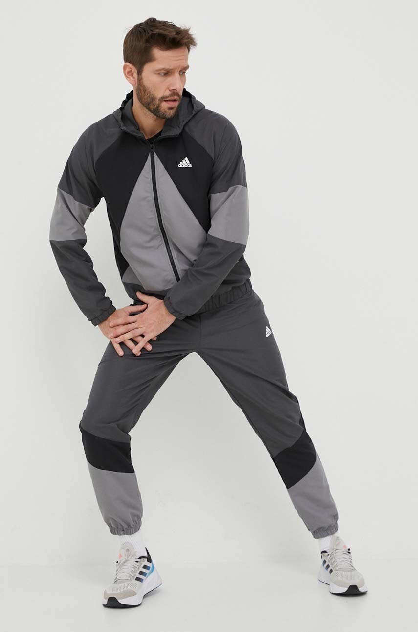 

Спортивний костюм adidas чоловічий колір сірий