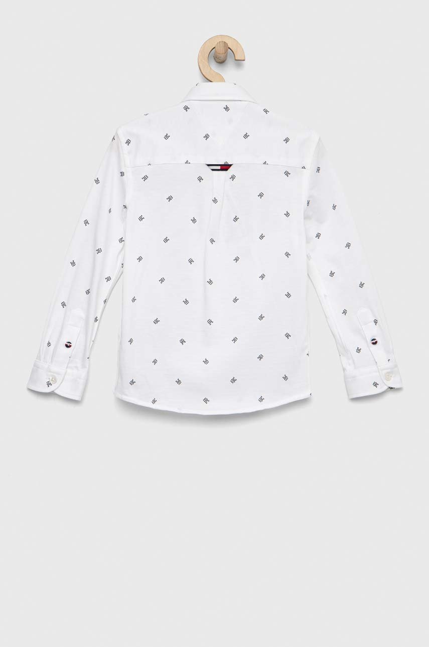 

Дитяча бавовняна сорочка Tommy Hilfiger колір білий