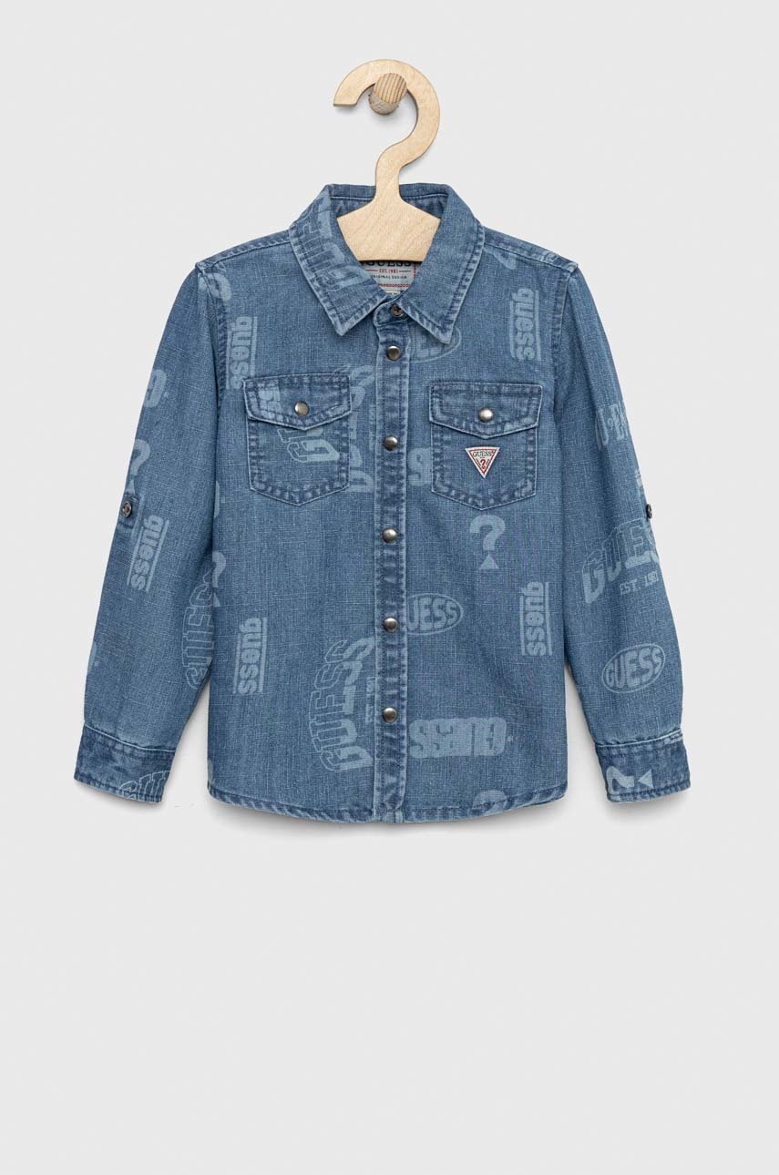 

Детска дънкова риза Guess в синьо, Син