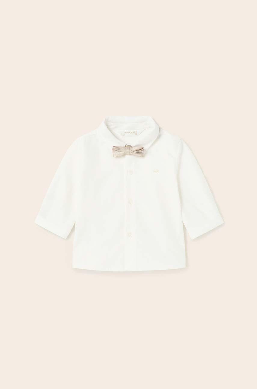 Dětská bavlněná košilka Mayoral Newborn béžová barva