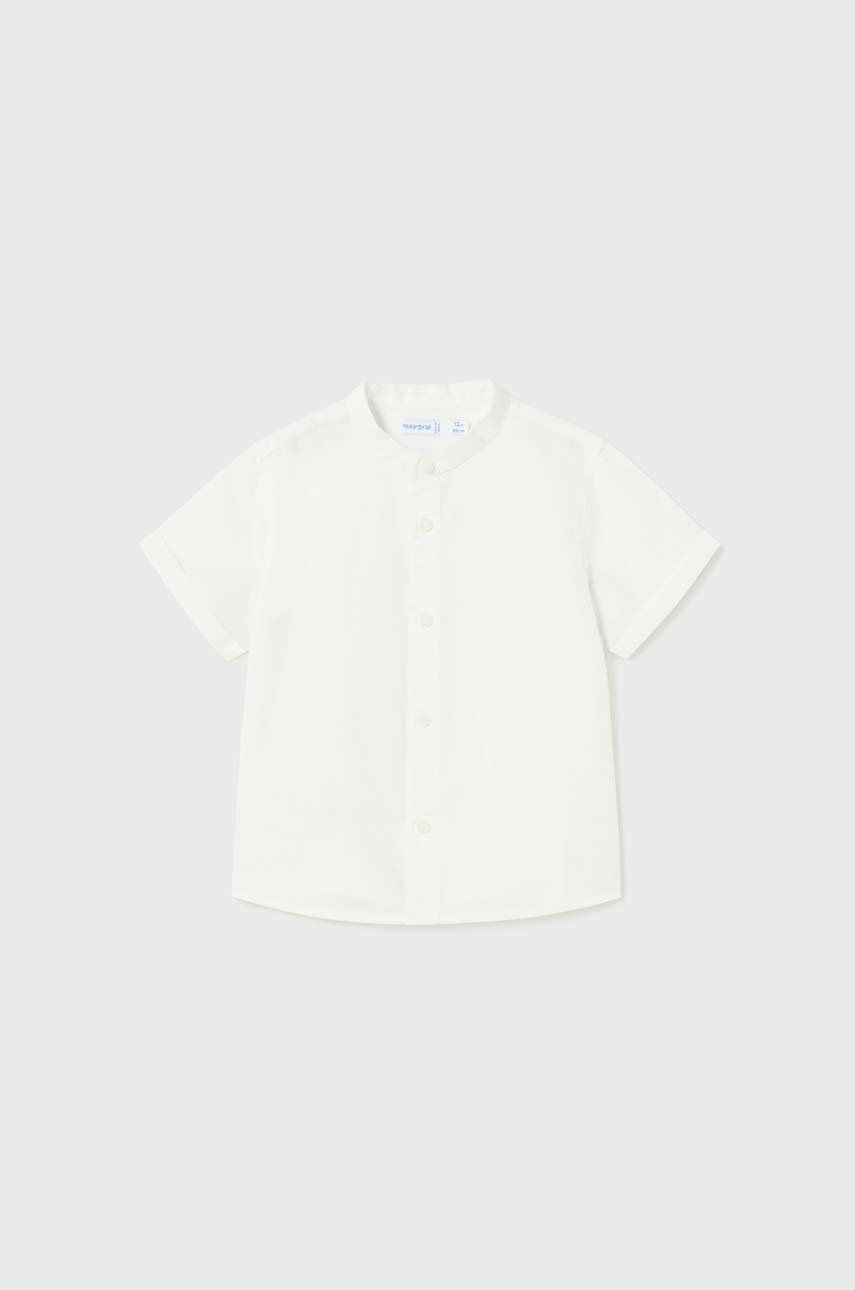 Kojenecká košile Mayoral bílá barva - bílá -  62 % Bavlna