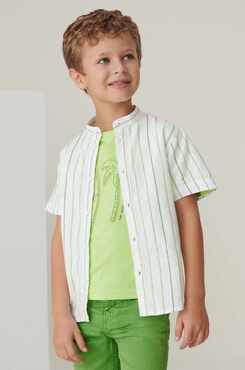 Dětská košile Mayoral zelená barva - zelená -  98 % Bavlna