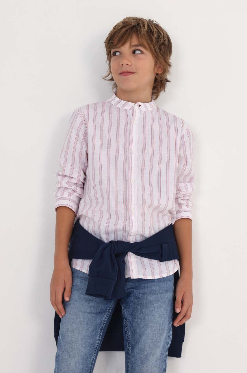 Дитяча бавовняна сорочка Mayoral колір білий в Хмельницькому Дитяча бавовняна сорочка Mayoral колір білий в Хмельницькому