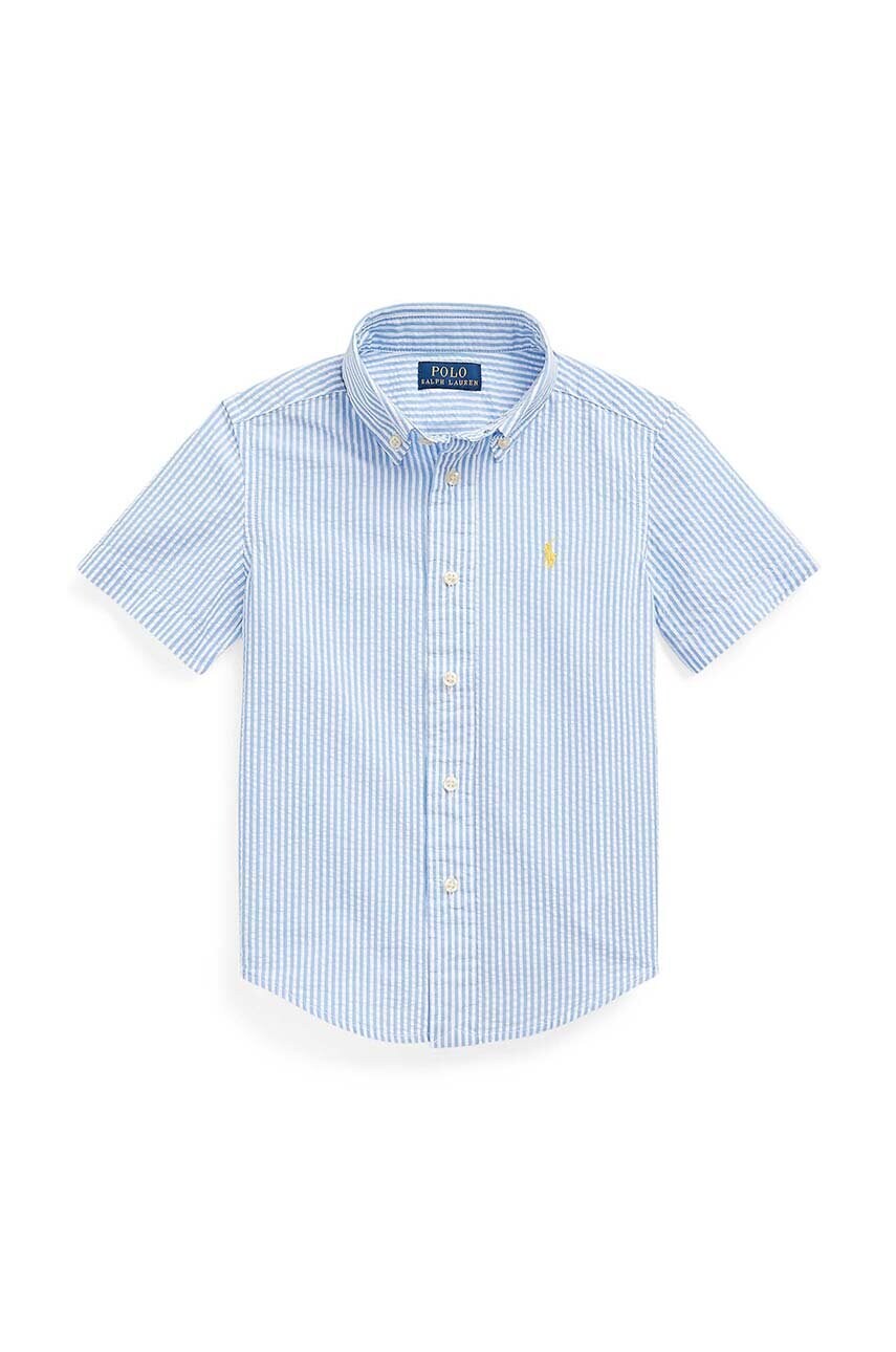 

Дитяча бавовняна сорочка Polo Ralph Lauren колір синій