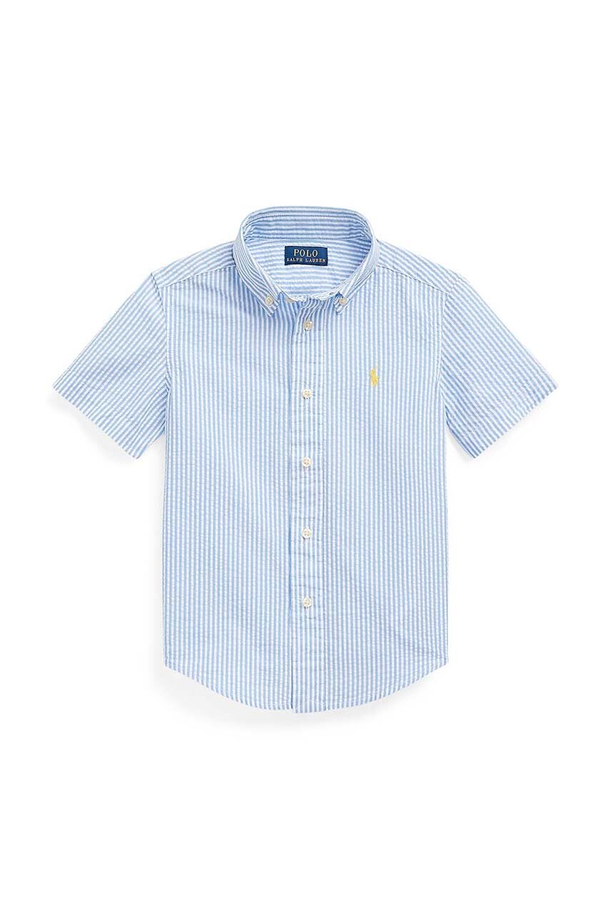 

Дитяча бавовняна сорочка Polo Ralph Lauren колір синій