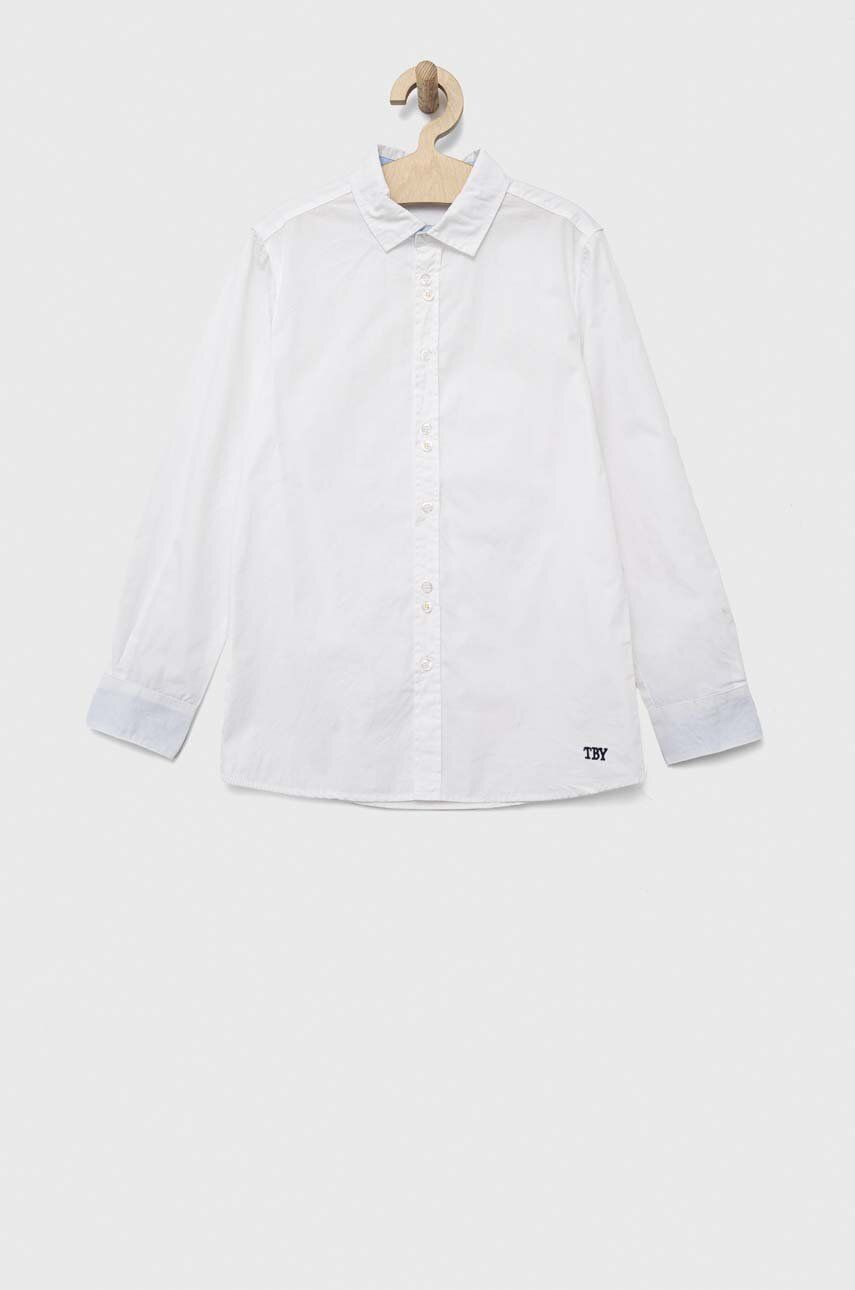 Dětská bavlněná košile Birba&Trybeyond bílá barva - bílá -  100 % Bavlna