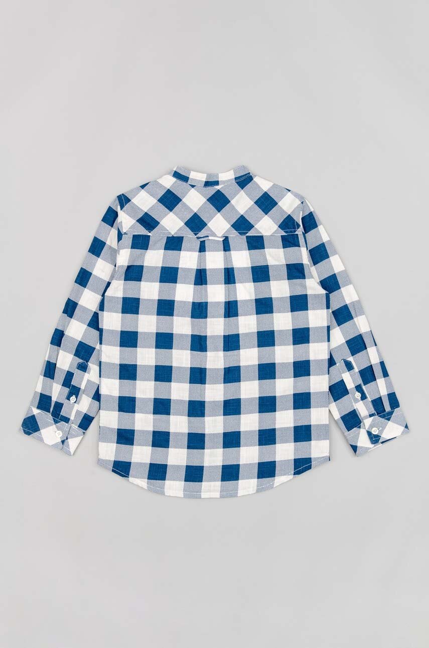 Детская хлопковая рубашка zippy цвет синий