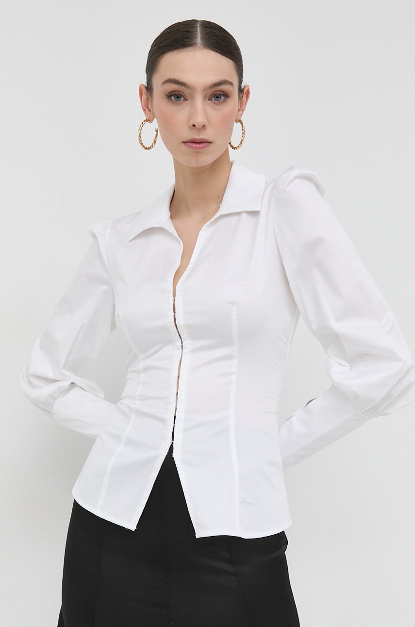 

Рубашка Guess женская цвет белый slim классический воротник