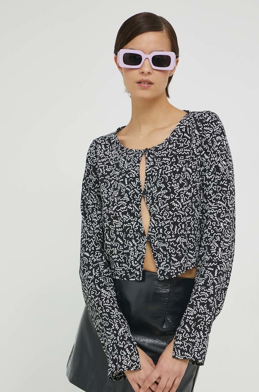 Tommy Jeans camasa femei, culoarea negru, regular Pret Mic answear.ro imagine noua gjx.ro