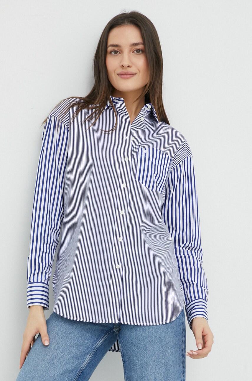 

Хлопковая рубашка Lauren Ralph Lauren женская relaxed классический воротник