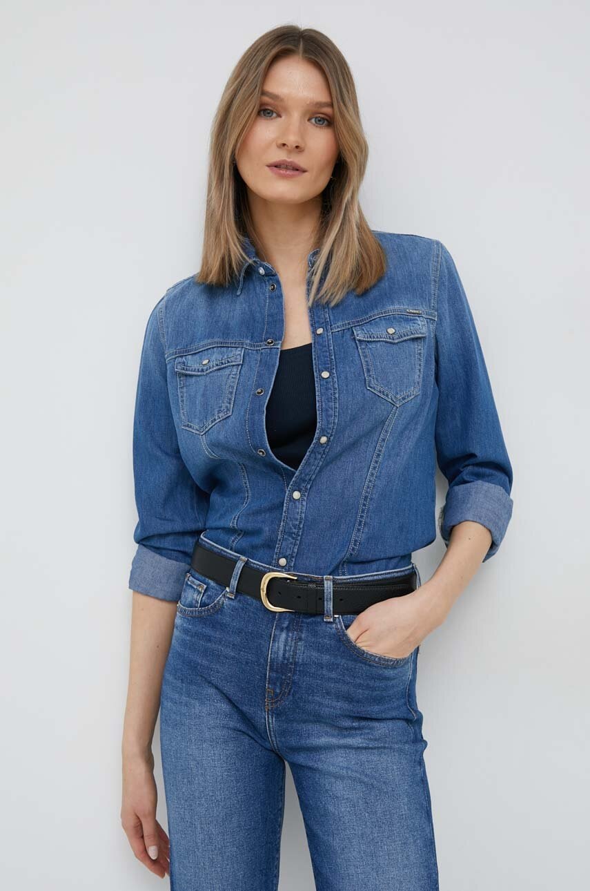 

Джинсова сорочка Pepe Jeans Rosies жіноча regular класичний комір