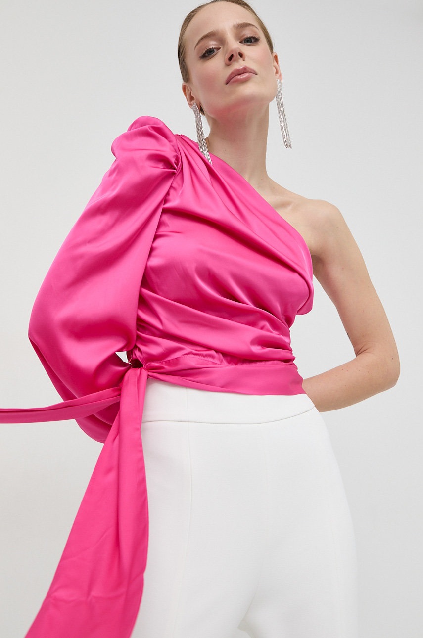 

Блузка Pinko женская цвет фиолетовый однотонная