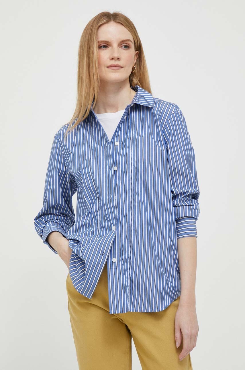 

Хлопковая рубашка Tommy Hilfiger женская relaxed классический воротник