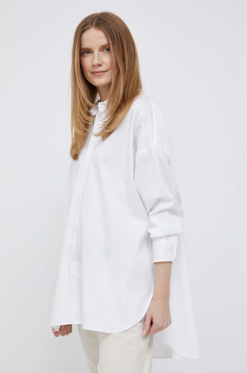 

Рубашка Polo Ralph Lauren женская цвет белый relaxed классический воротник
