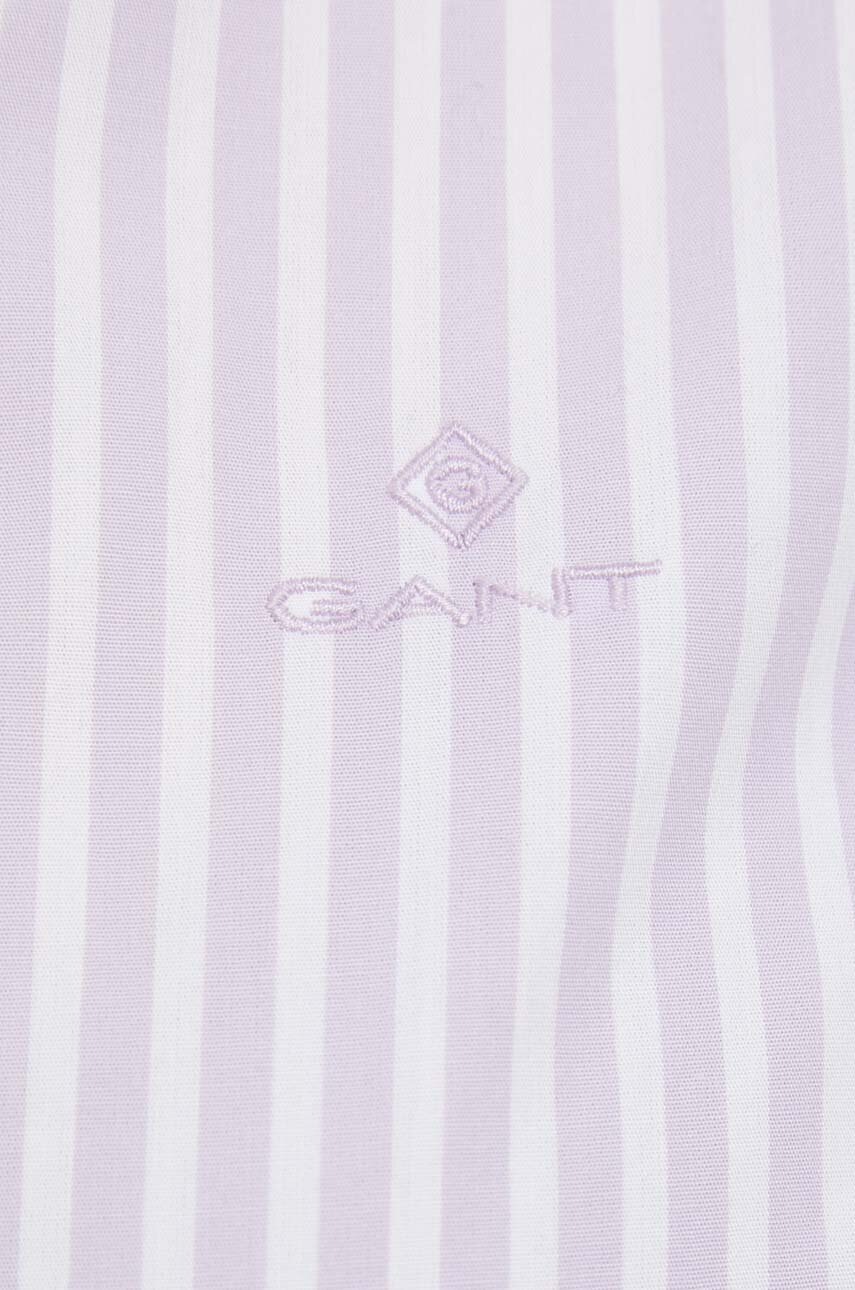 

Бавовняна сорочка Gant жіноча колір фіолетовий regular класичний комір
